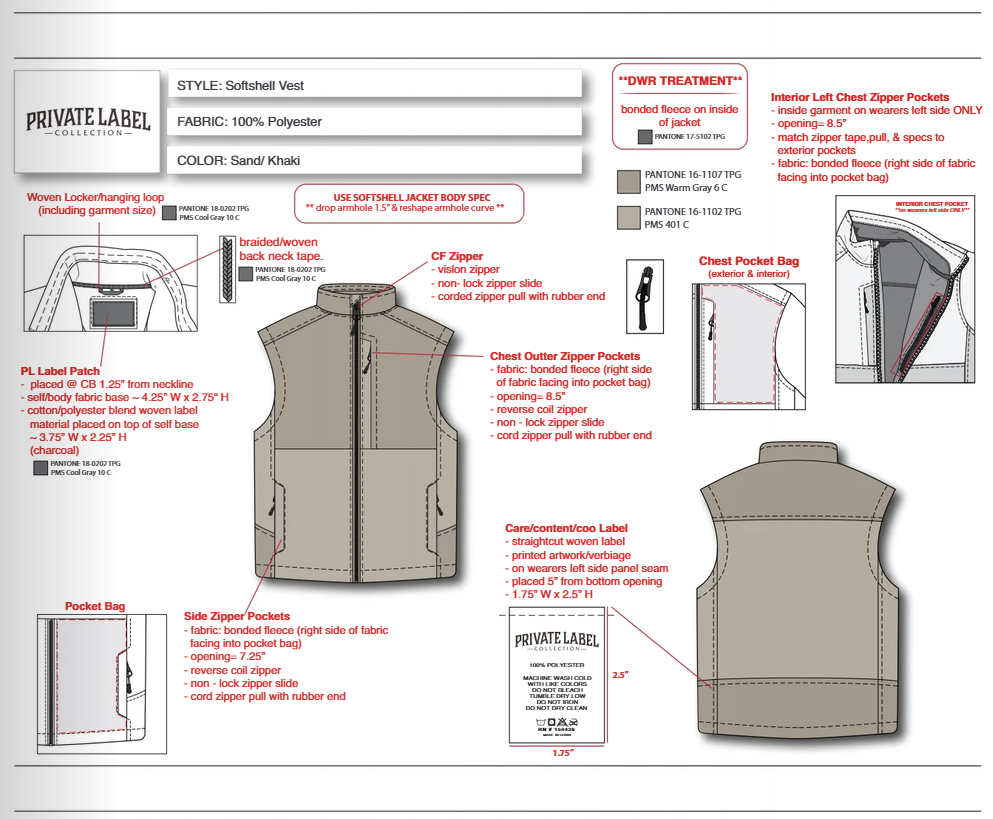 PLC B07 Softshell Vest